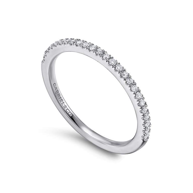 14K White Gold Diamond Matching Wedding Band - 0.15 ct - Shot 3