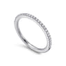 14K White Gold Diamond Matching Wedding Band - 0.15 ct