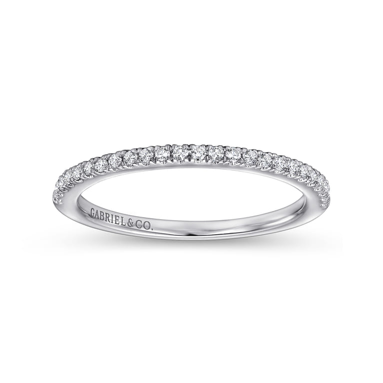 14K White Gold Diamond Matching Wedding Band - 0.15 ct - Shot 5