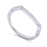 14K White Gold Diamond Matching Wedding Band - 0.09 ct