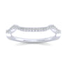 14K White Gold Diamond Matching Wedding Band - 0.09 ct