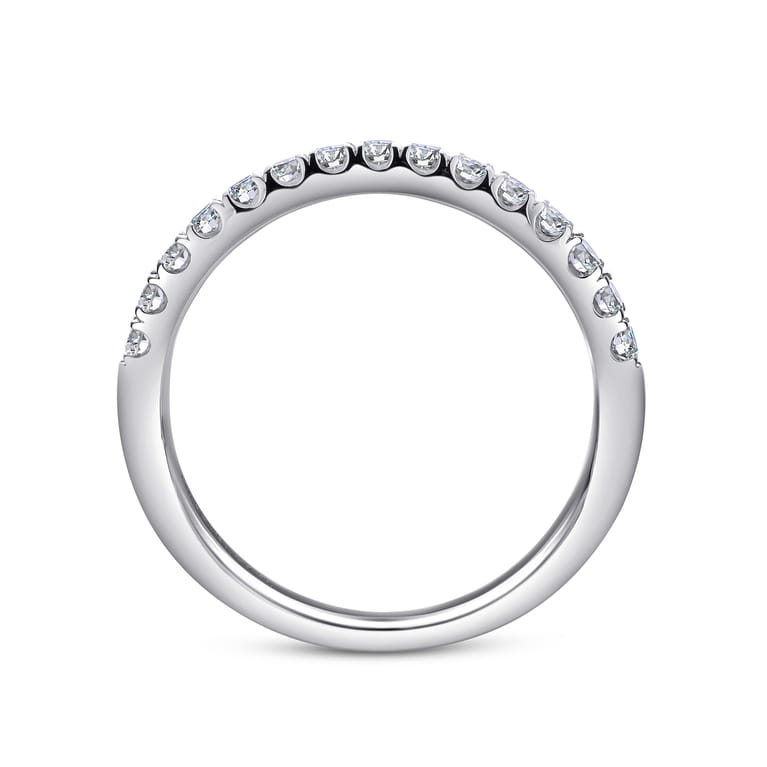 14K White Gold Diamond Matching Wedding Band - 0.33 ct - Shot 2