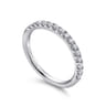 14K White Gold Diamond Matching Wedding Band - 0.33 ct