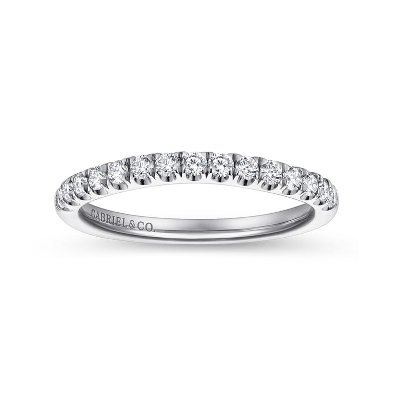 14K White Gold Diamond Matching Wedding Band - 0.33 ct - Shot 5