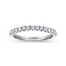 14K White Gold Diamond Matching Wedding Band - 0.33 ct