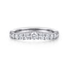 14K White Gold Diamond Matching Wedding Band - 0.7 ct