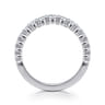 14K White Gold Diamond Matching Wedding Band - 0.7 ct