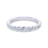 14K White Gold Diamond Matching Wedding Band - 0.68 ct