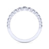 14K White Gold Diamond Matching Wedding Band - 0.68 ct