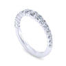 14K White Gold Diamond Matching Wedding Band - 0.68 ct