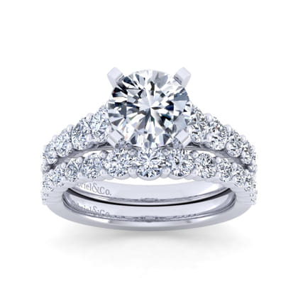 14K White Gold Diamond Matching Wedding Band