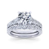 14K White Gold Diamond Matching Wedding Band - 0.68 ct