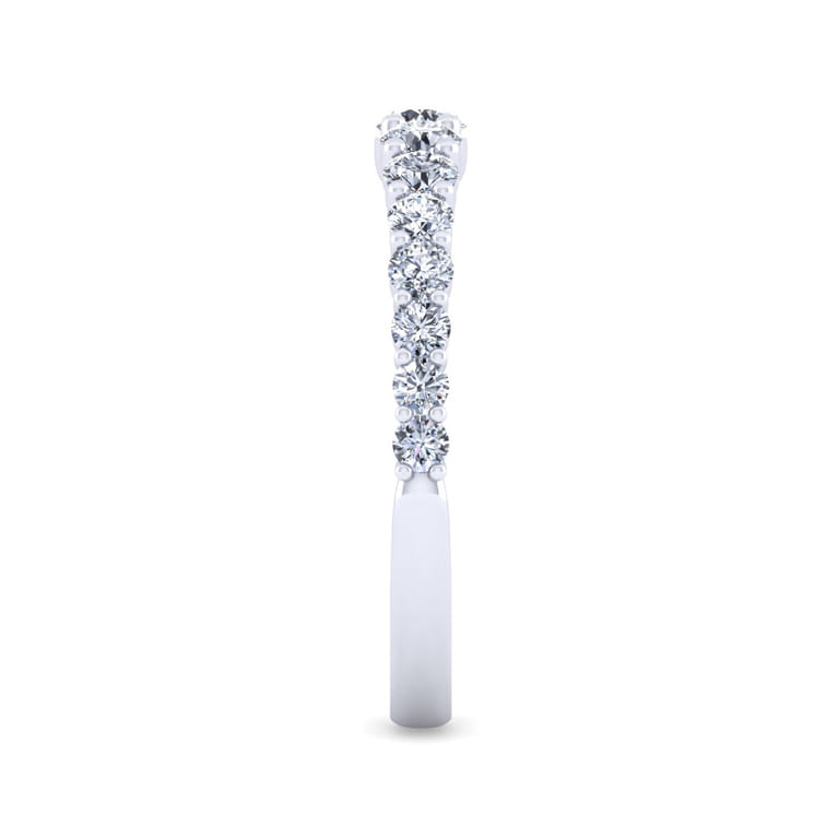 14K White Gold Diamond Matching Wedding Band - 0.68 ct - Shot 5