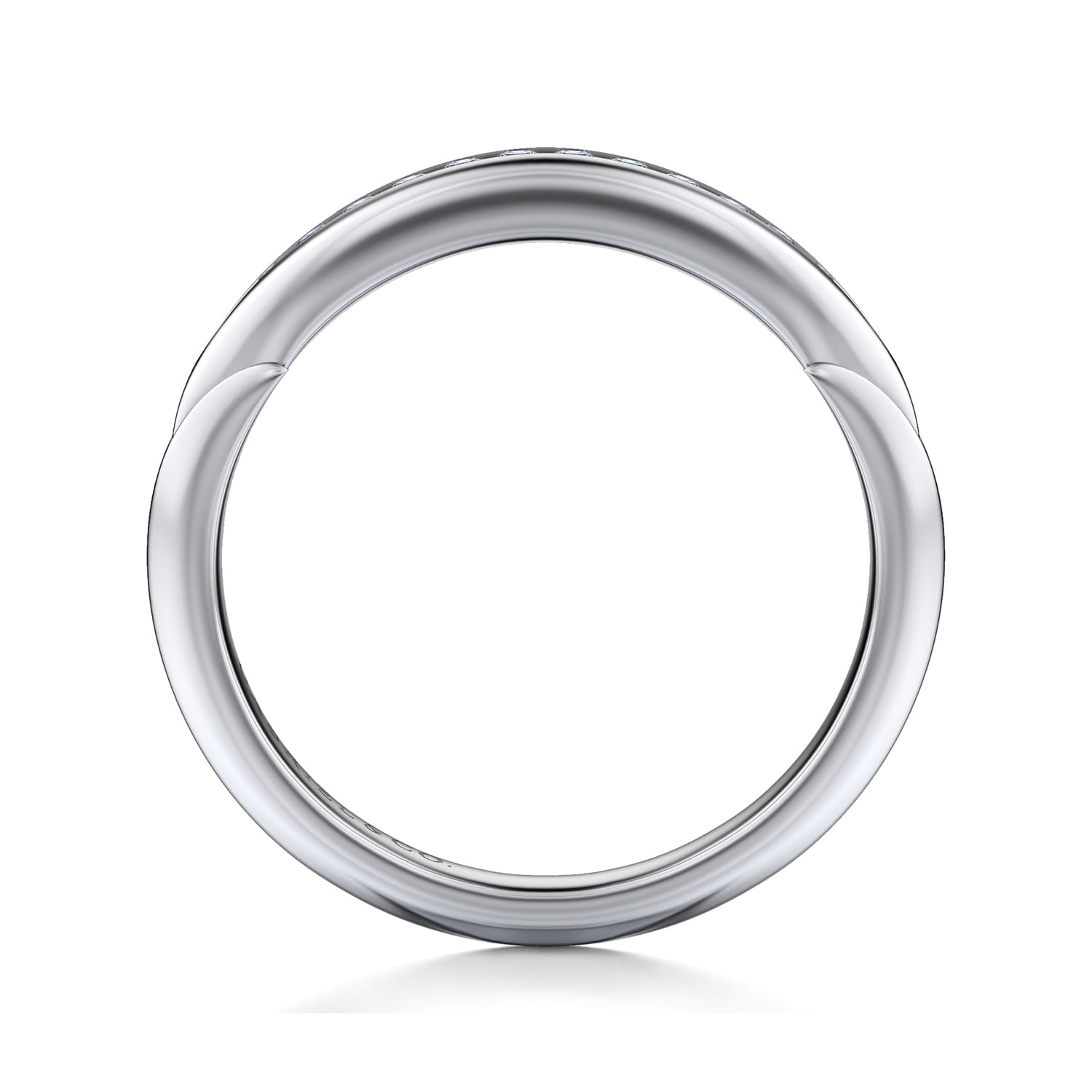 14K White Gold Diamond Matching Wedding Band - 0.11 ct - Shot 2