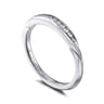 14K White Gold Diamond Matching Wedding Band - 0.11 ct