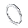 14K White Gold Diamond Matching Wedding Band - 0.11 ct