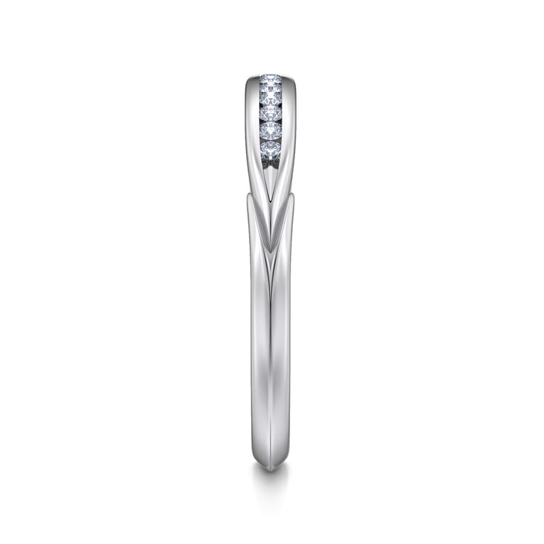 14K White Gold Diamond Matching Wedding Band - 0.11 ct - Shot 4