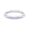 14K White Gold Diamond Matching Wedding Band - 0.11 ct