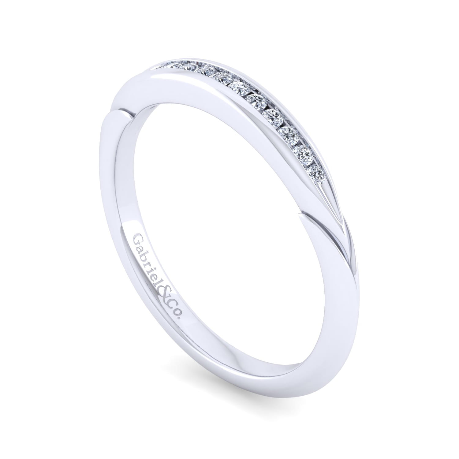 14K White Gold Diamond Matching Wedding Band - 0.11 ct - Shot 3