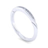 14K White Gold Diamond Matching Wedding Band - 0.11 ct