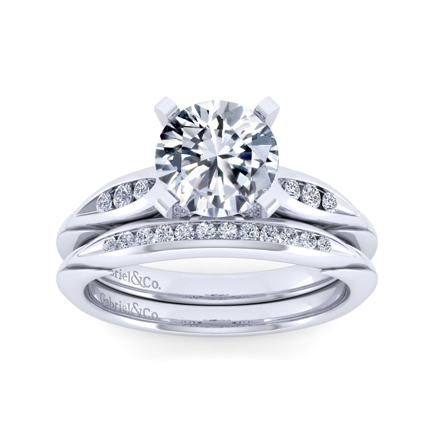 14K White Gold Diamond Matching Wedding Band - 0.11 ct - Shot 4