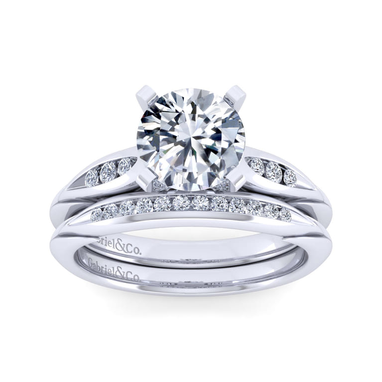14K White Gold Diamond Matching Wedding Band - 0.11 ct - Shot 4