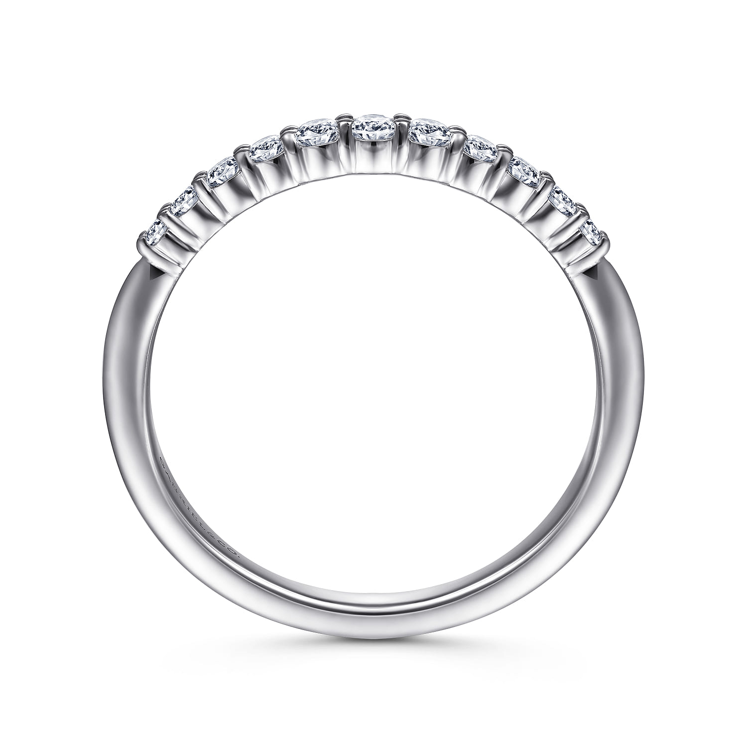 14K White Gold Diamond Matching Wedding Band - 0.22 ct - Shot 2