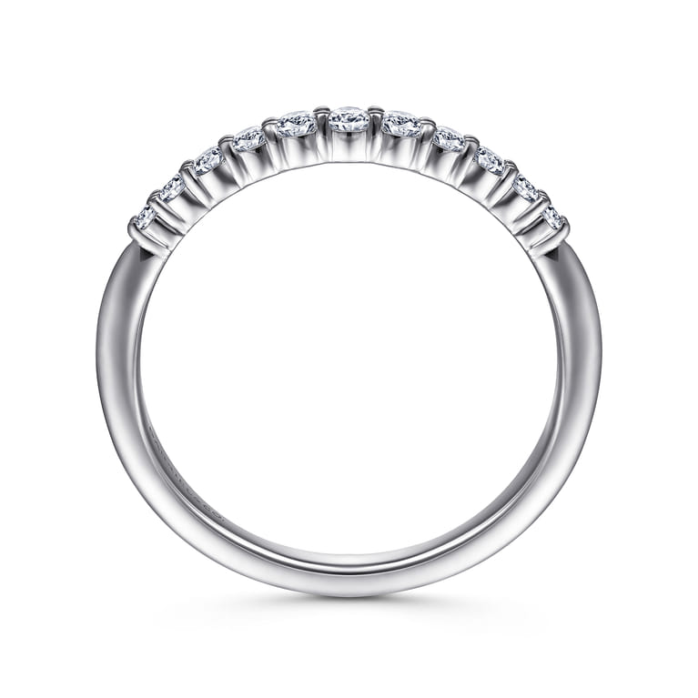 14K White Gold Diamond Matching Wedding Band - 0.22 ct - Shot 2