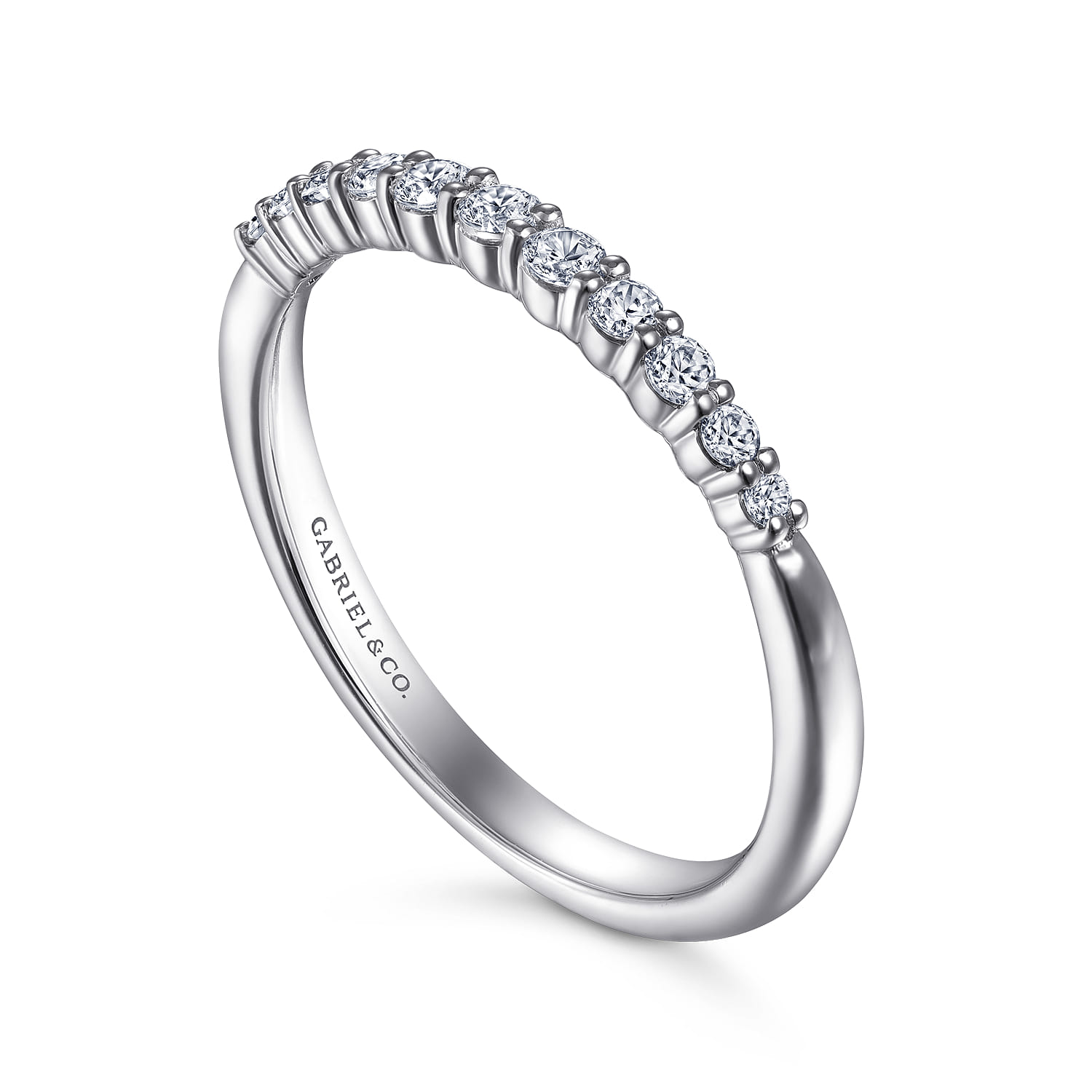 14K White Gold Diamond Matching Wedding Band - 0.22 ct - Shot 3