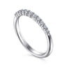 14K White Gold Diamond Matching Wedding Band - 0.22 ct