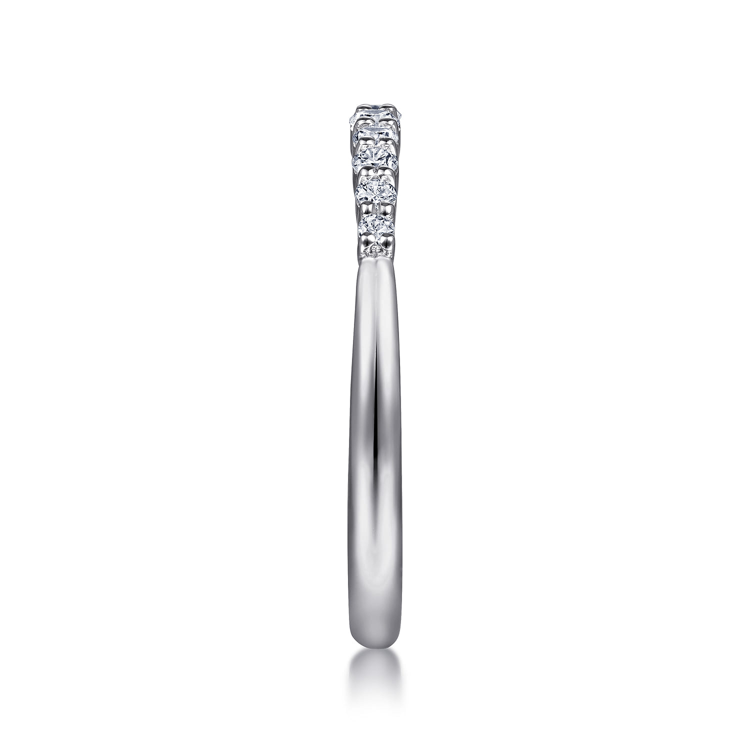14K White Gold Diamond Matching Wedding Band - 0.22 ct - Shot 5
