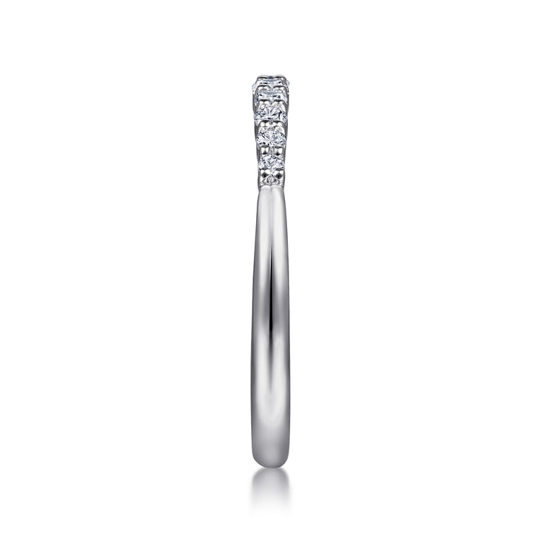 14K White Gold Diamond Matching Wedding Band - 0.22 ct - Shot 5