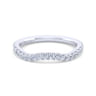 14K White Gold Diamond Matching Wedding Band - 0.32 ct