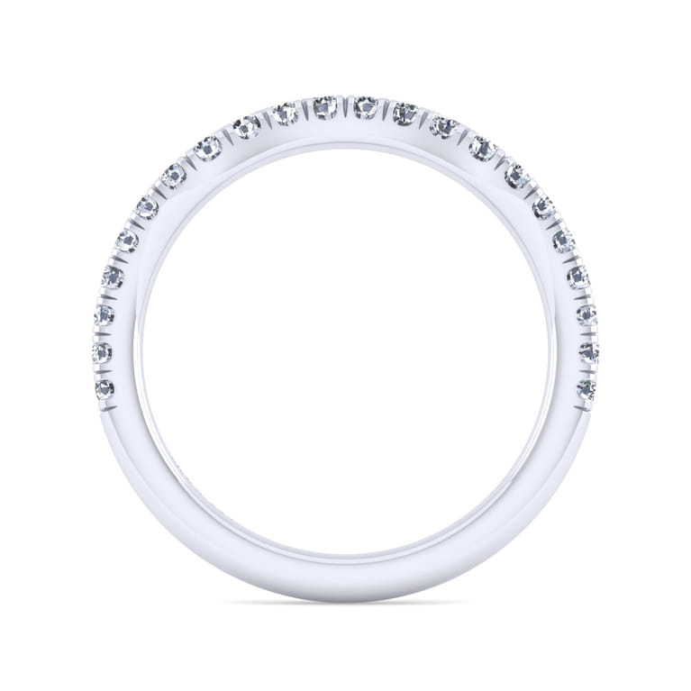 14K White Gold Diamond Matching Wedding Band - 0.32 ct - Shot 2