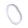 14K White Gold Diamond Matching Wedding Band - 0.32 ct