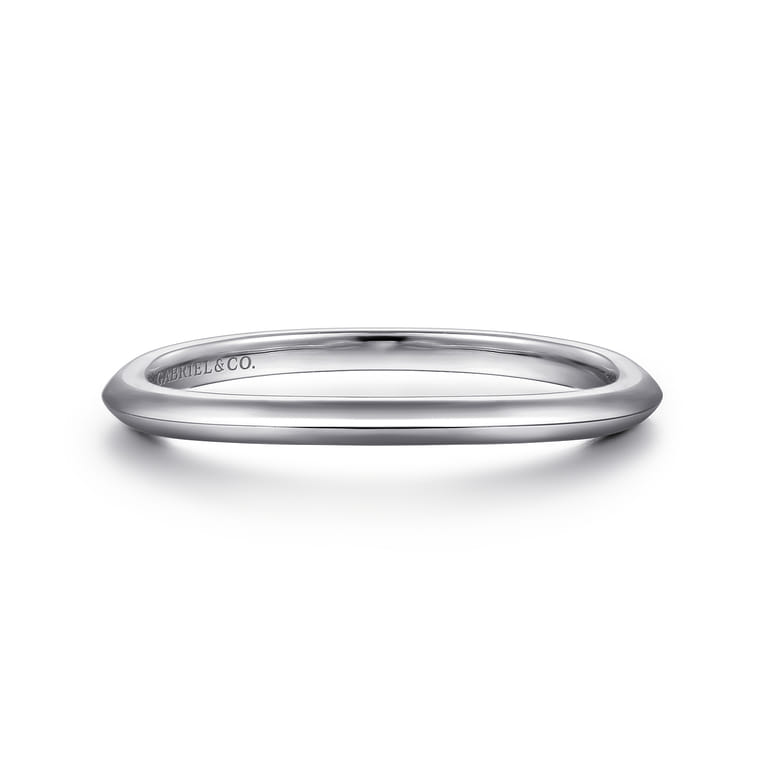 14K White Gold Diamond Matching Wedding Band - Shot 1