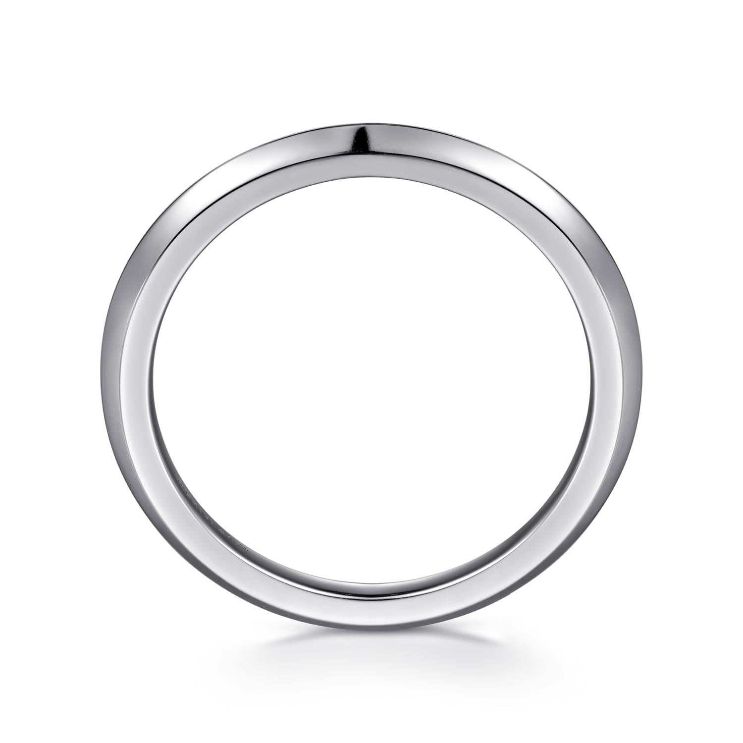 14K White Gold Diamond Matching Wedding Band - Shot 2
