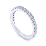 14K White Gold Diamond Matching Wedding Band - 0.6 ct