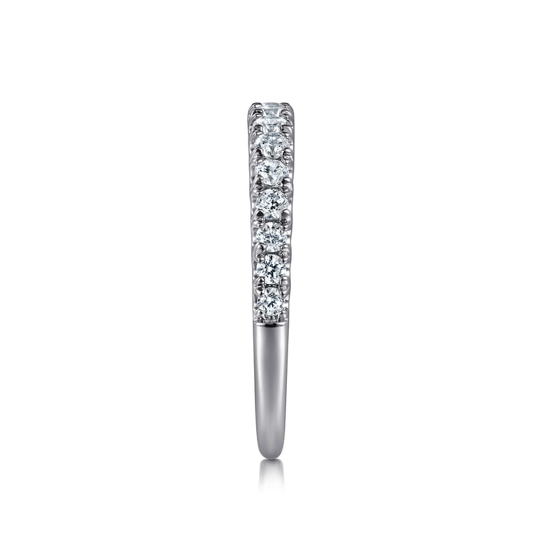 14K White Gold Diamond Matching Wedding Band - 0.43 ct - Shot 4