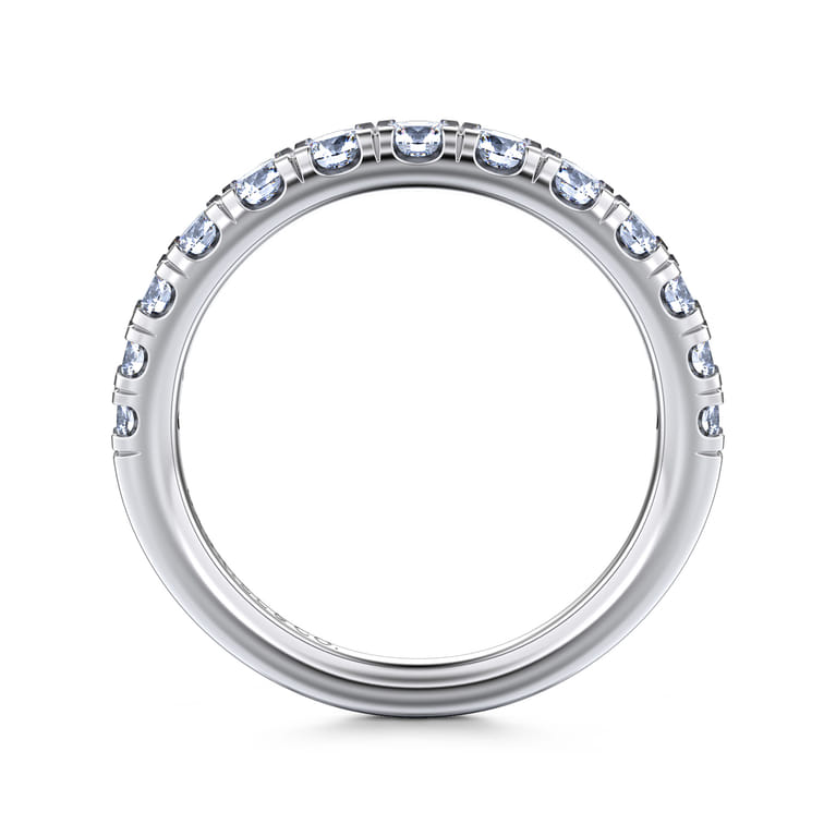 14K White Gold Diamond Matching Wedding Band - 0.73 ct - Shot 2