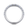 14K White Gold Diamond Matching Wedding Band - 0.73 ct