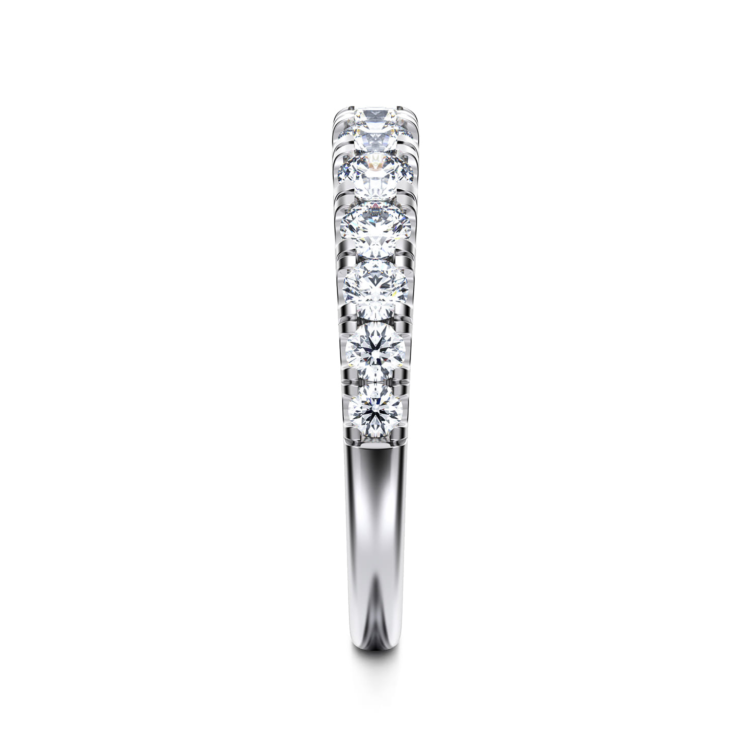 14K White Gold Diamond Matching Wedding Band - 0.73 ct - Shot 4