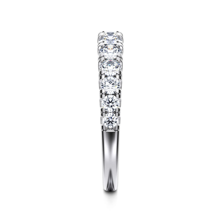 14K White Gold Diamond Matching Wedding Band - 0.73 ct - Shot 4