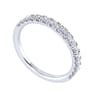 14K White Gold Diamond Matching Wedding Band - 0.43 ct