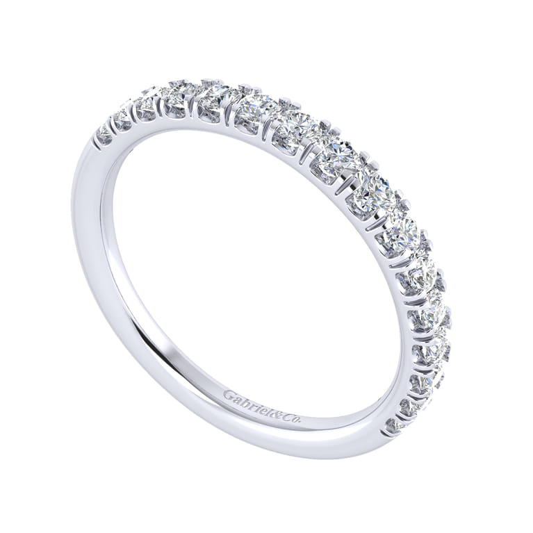 14K White Gold Diamond Matching Wedding Band - 0.43 ct - Shot 3