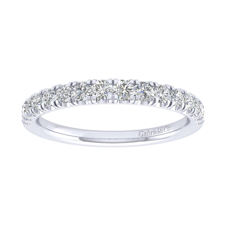 14K White Gold Diamond Matching Wedding Band - 0.43 ct - Shot 4