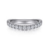 14K White Gold Diamond Matching Wedding Band - 0.57 ct
