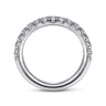 14K White Gold Diamond Matching Wedding Band - 0.57 ct
