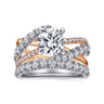 14K White Gold Diamond Matching Wedding Band - 0.57 ct
