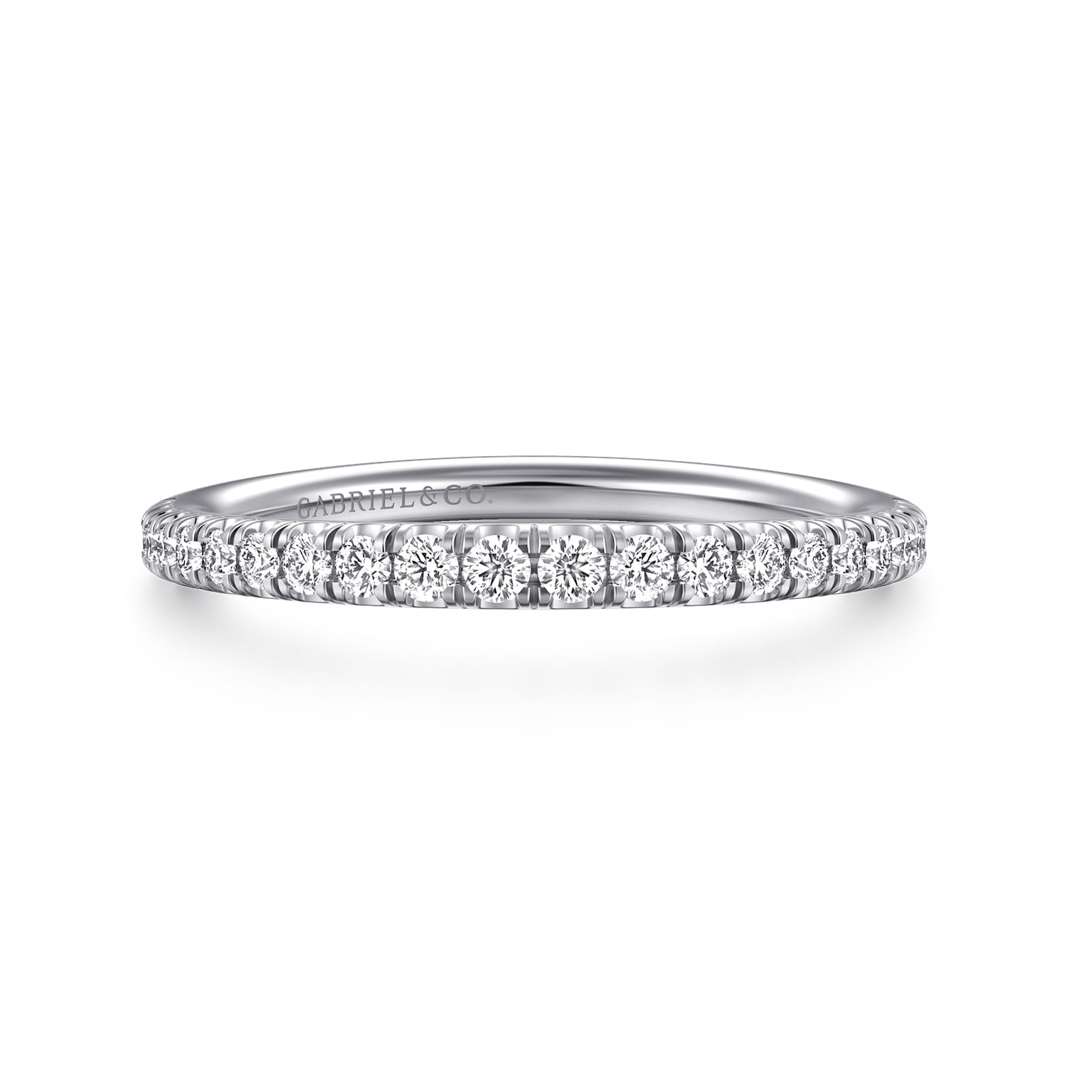 14K White Gold Diamond Matching Wedding Band - 0.3 ct - Shot 1